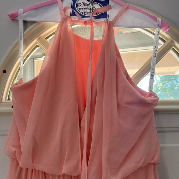 High Low Peach Dress - Picture 3 of 4